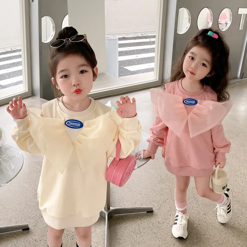 

Новинка весна-осень 77210 для девочек толстовка юбка свободное вязаное платье в западном стиле детская одежда прямая юбка