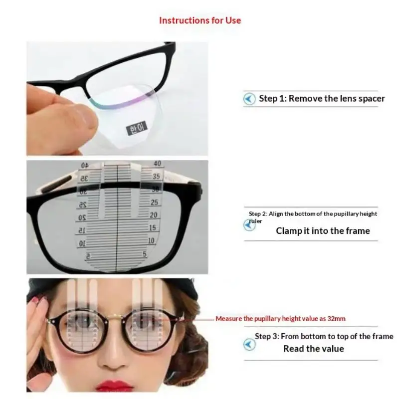 1Pair Optical PH Ruler Pupil Height Meter Optometry PH Tester For Hospital Eye Ophthalmic Measuring Tools For Eyeglass Equipment