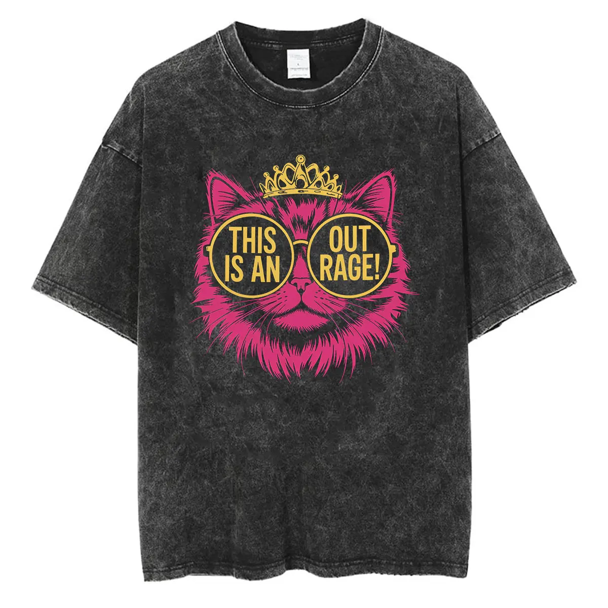 Hot Game Dungeon Crawler Carl Vintage Washed T-Shirt God Damnit Donut Cat Tops Kleidung Kurzarm-T-Shirts Herren Damen T-Shirt – Detail 6