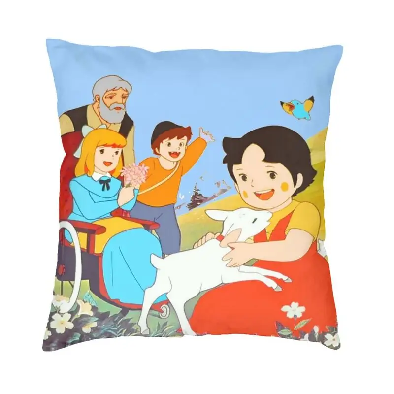 Fashion Heidi Finds The Little Goat Throw Pillow Case Decoration Square Heidi And Peter Cushion Cover 45x45 Pillowcover for Sofa