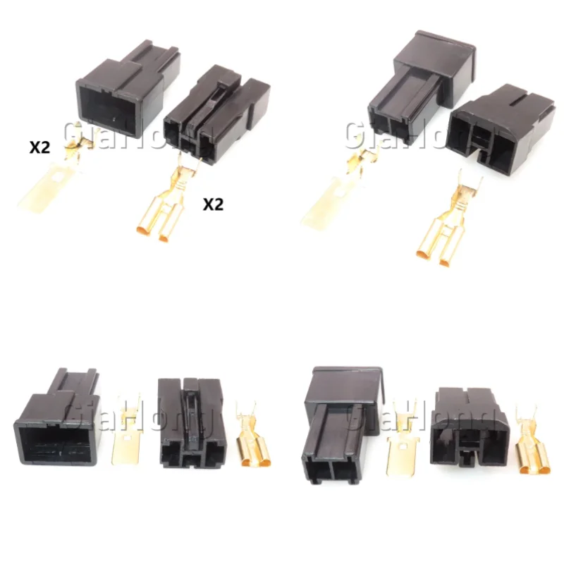 1 Set 2 Ways AC Assembly Auto Parts Car Large Current High Power Map Sensor Unsealed Connector Automotive Wiring Terminal Socket