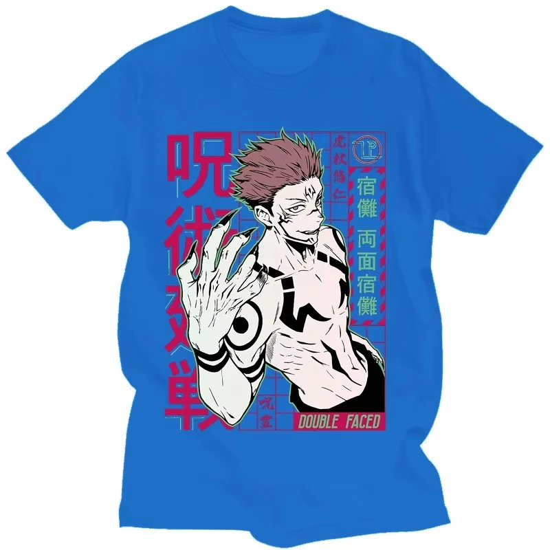 

Summer T-ShirtsRiman Jujutsu Kaisen Spell Return To Fight Both Sides Nuo Pure Cotton Men's and Women's Short Sleeve