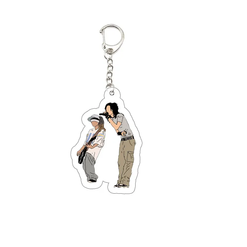 Popular Singer Bill Tom Kaulitz KeyRing Keychain for Accessories Bag Acrylic Pendant Tokio Hotel Key ring Chains Fans Gifts