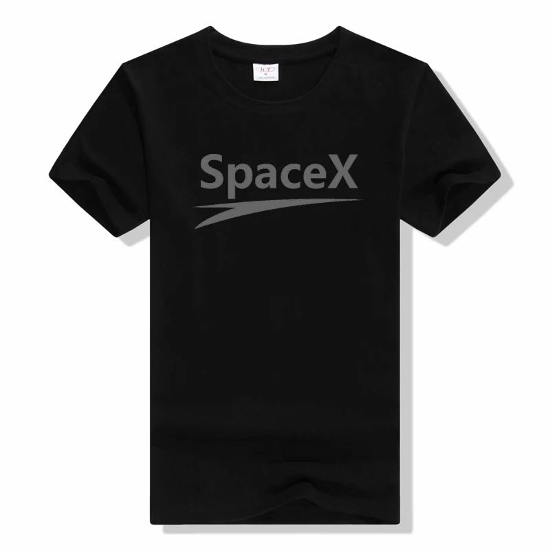 New SPACEX SPACE X LOGO T-Shirt male brand teeshirt men summer cotton t shirt Casual Short Sleeve O-Neck tshirt