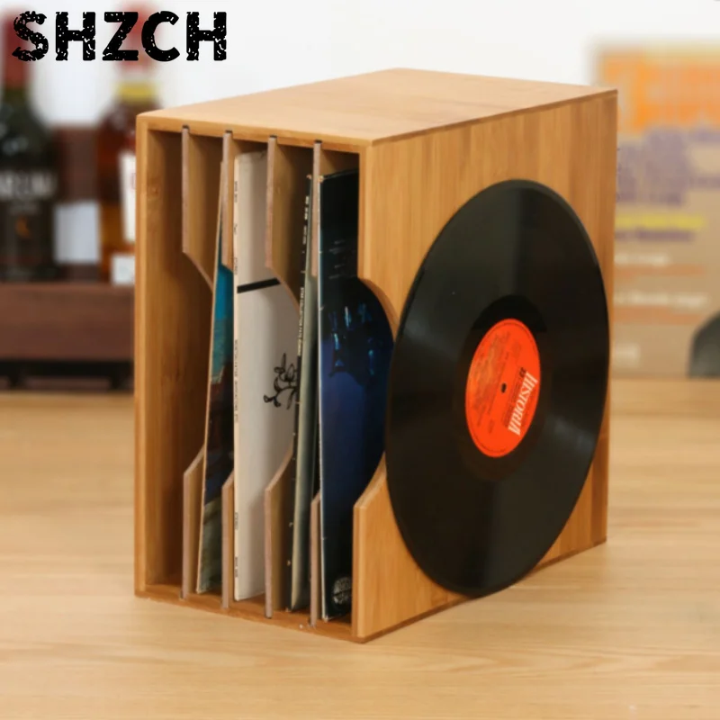 Wood Vinyl Record Storage Rack LP Storage Box Vinyl LP Record Storage Holder  Blu-ray Disc Rack CD Rack