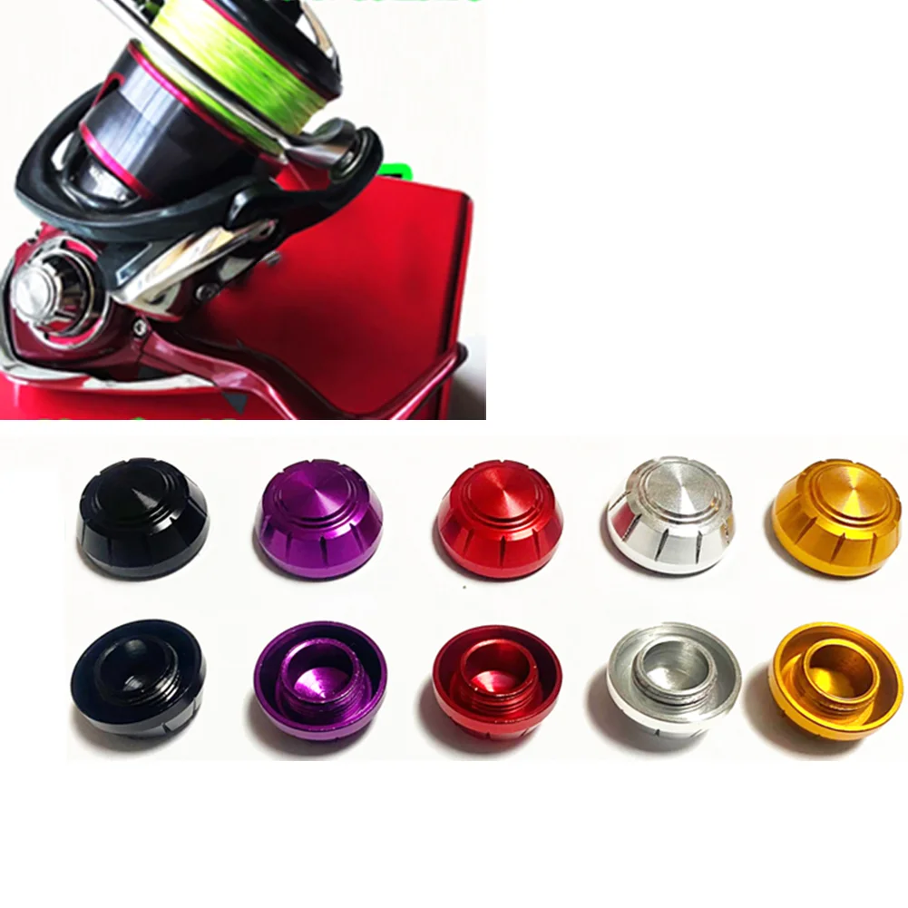 1 pc carretel de pesca rocker capa liga alumínio à prova poeira porca capa para daiwa para fuego spinnings carretel lidar com acessórios