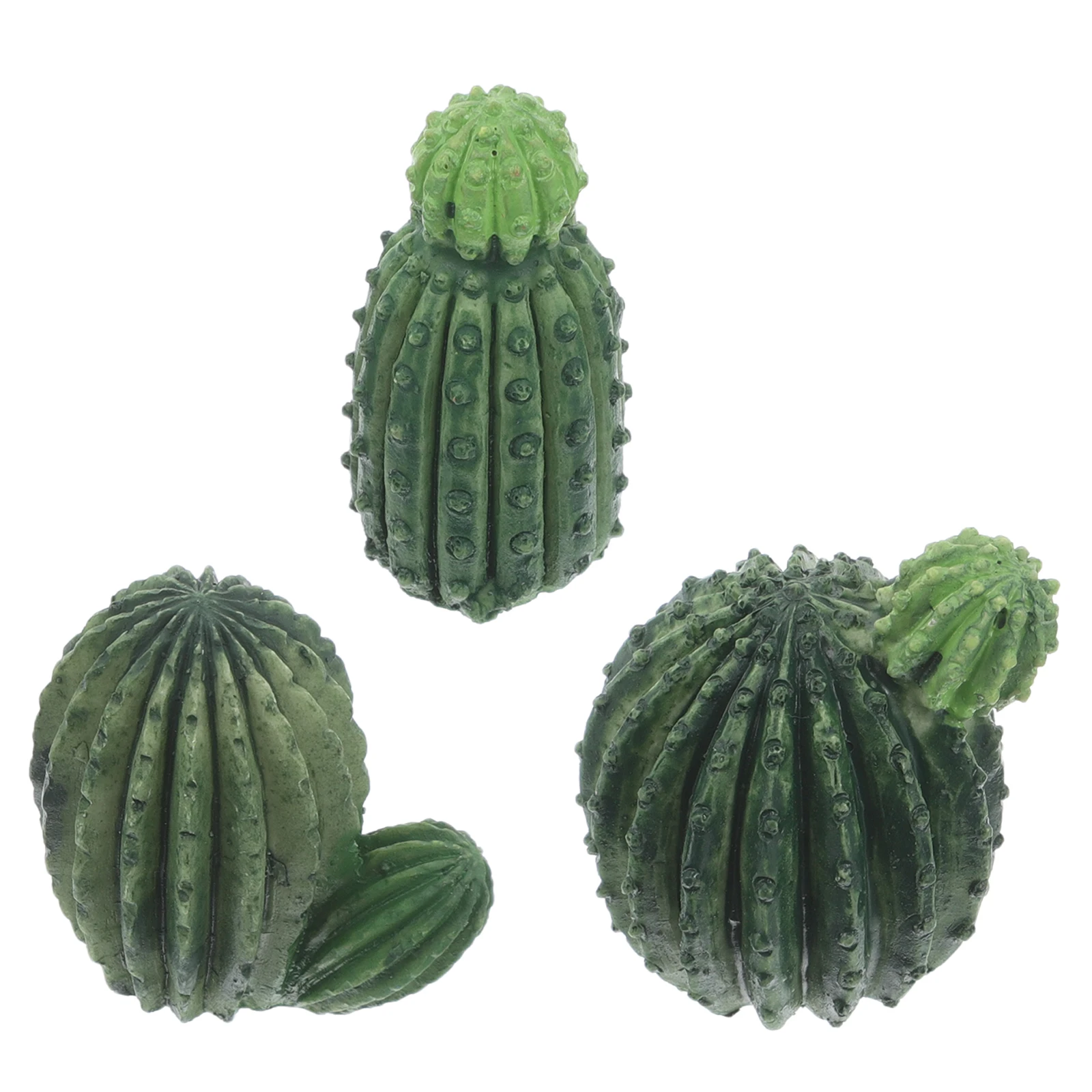

3 Pcs L scape Cactus Plants Craft Figurines Artificial Resin Plant L scape Cactus Faux Resin Succulent DIY Home Office Decor
