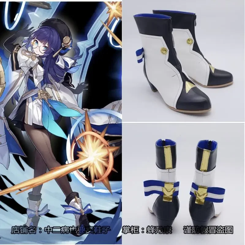 Anime Honkai:Star Rail Pela Lange Laarzen Korte Laarzen Cosplay Hoge Hakken Laarzen Schoenen Halloween Voor Meisje Jongen Pu Leren Schoenen