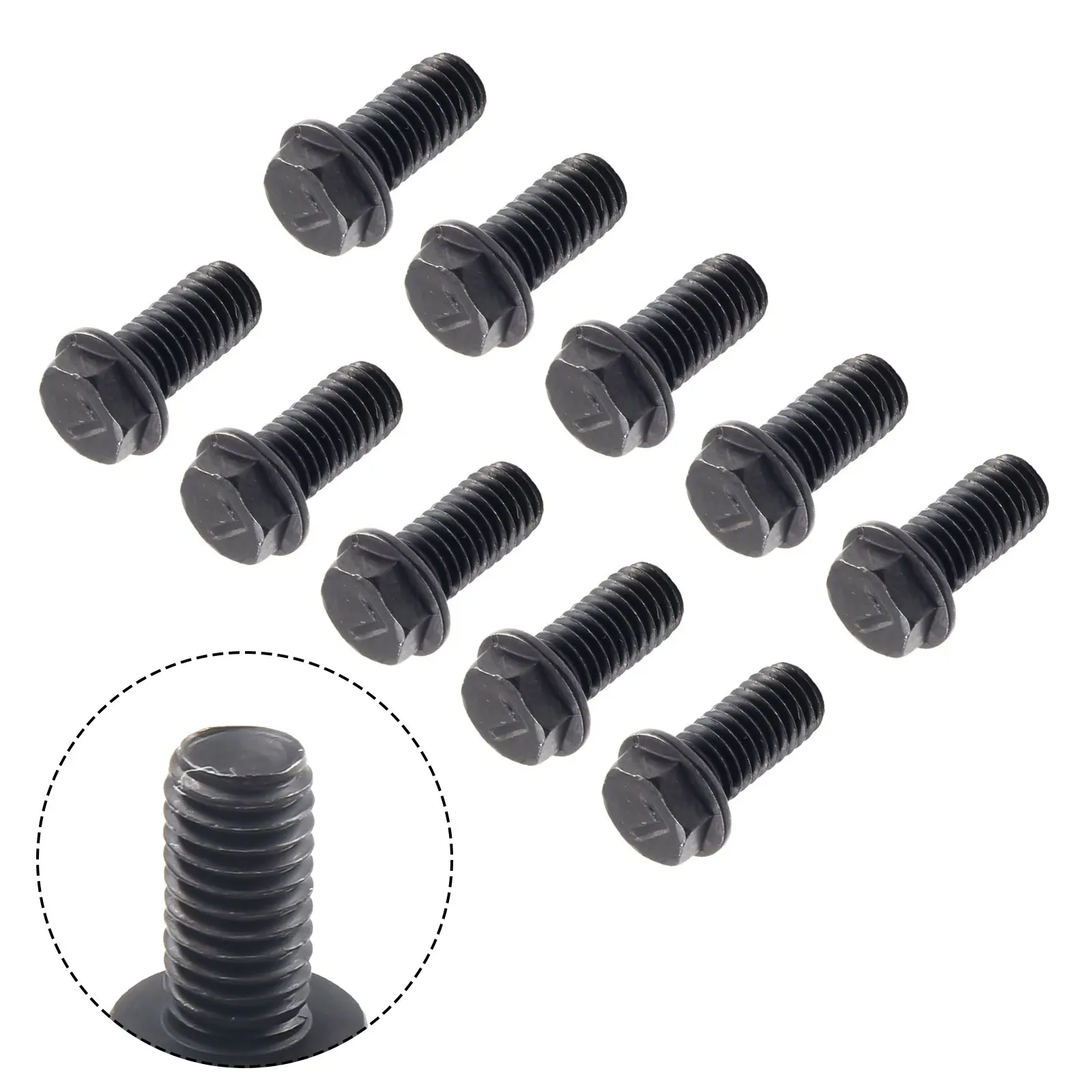 10pcs 6mm/7mm/8mm Screws Saw Blade Screw Left Hand Thread Hex Flange For Cutting Machine Accessories