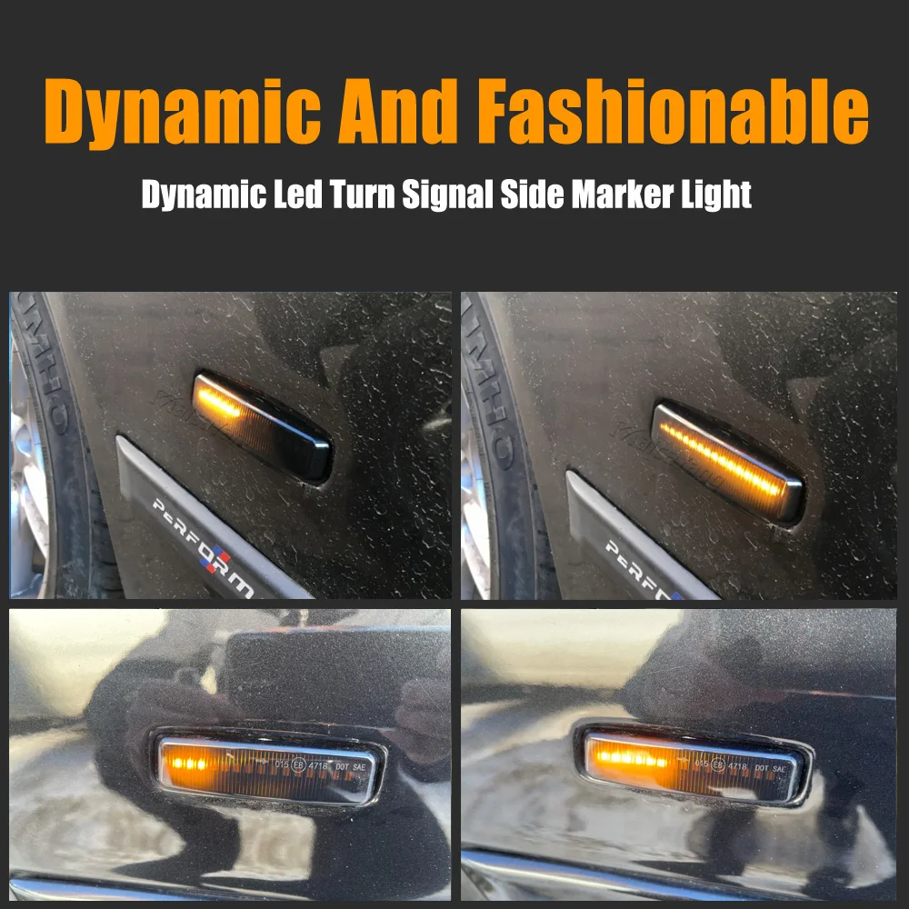 LED Dynamic Turn Signal Light Side Marker Fender Sequential Blinker Lamp For BMW 5 Series E39 525i 528i 530i 540i 1995-2003 M5