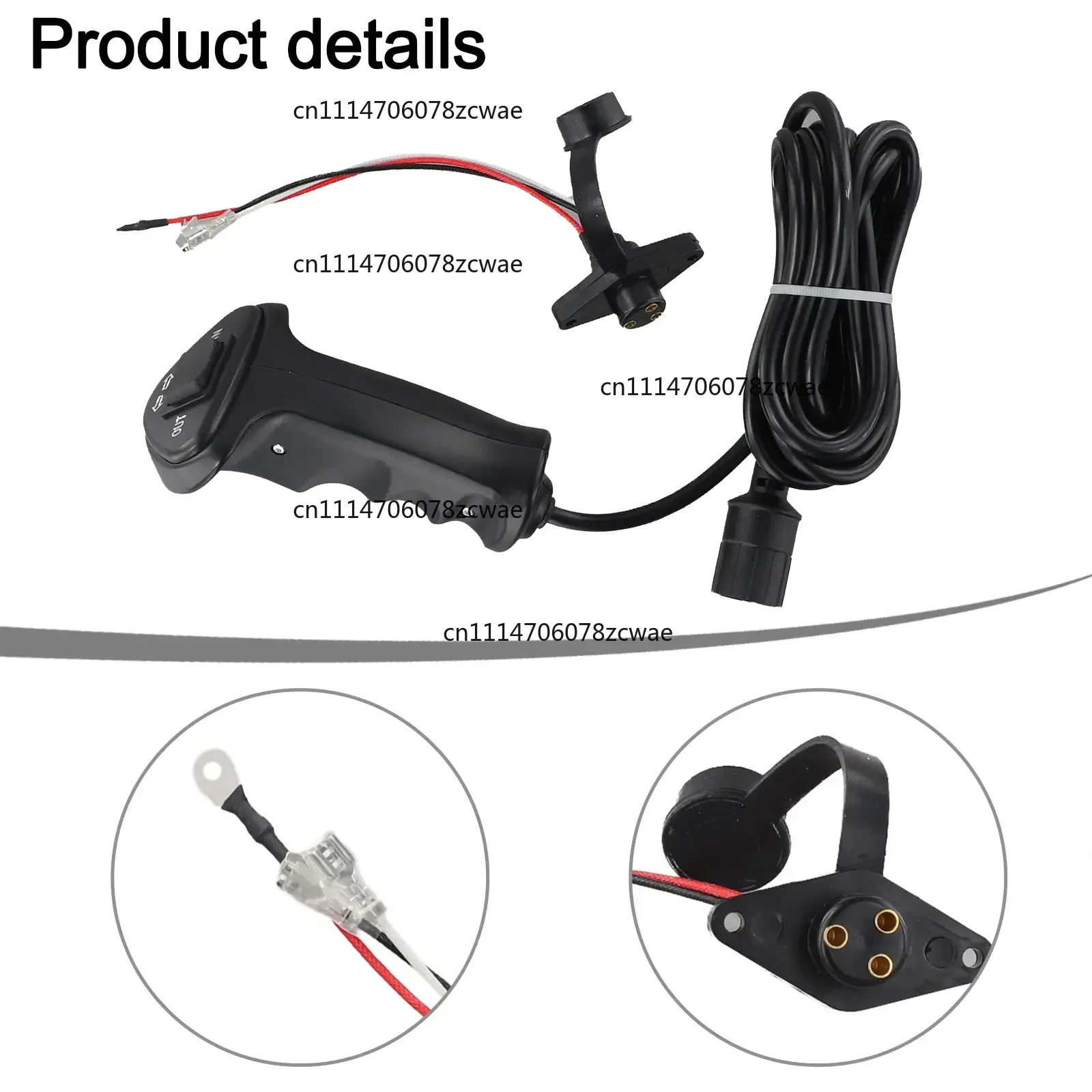 ZOCI-FOR Off Road Vehicle 3Pin Electric Winch Remote Control Lightweight and Wear Resistant Controller for Easy Handling
