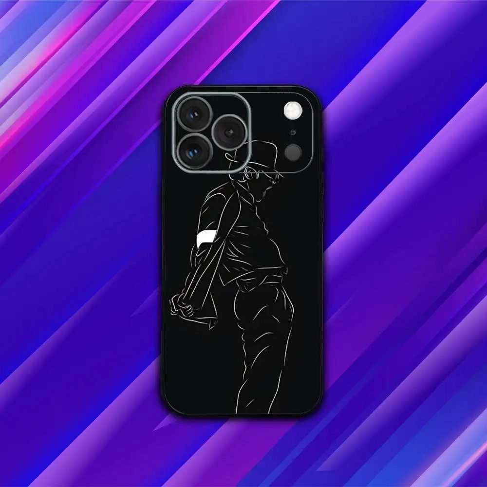 Funda de teléfono M-Michael Singer J-Jackson para iPhone 17,16,15,14,13,12,11,Pro,Max,Plus,X,XS,SE4,E,Mini,funda negra suave