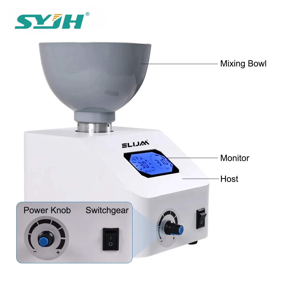 SYJH 700ML 300rpm Dental Mixing Mixer for Alginate Gypsum Powder Molding Material Automatic Mixer Dentistry Lab Equipment Tools