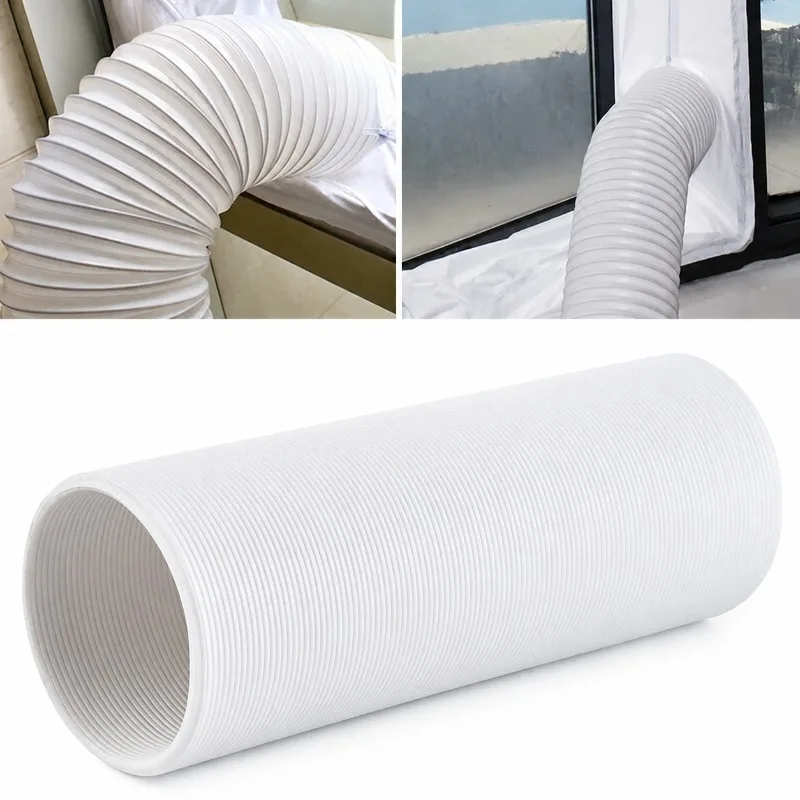 Universal Flexible Exhaust Hose for Portable Air Conditioner AC Vent Pipe Replacement Tube with Anti Clockwise Thread Connector