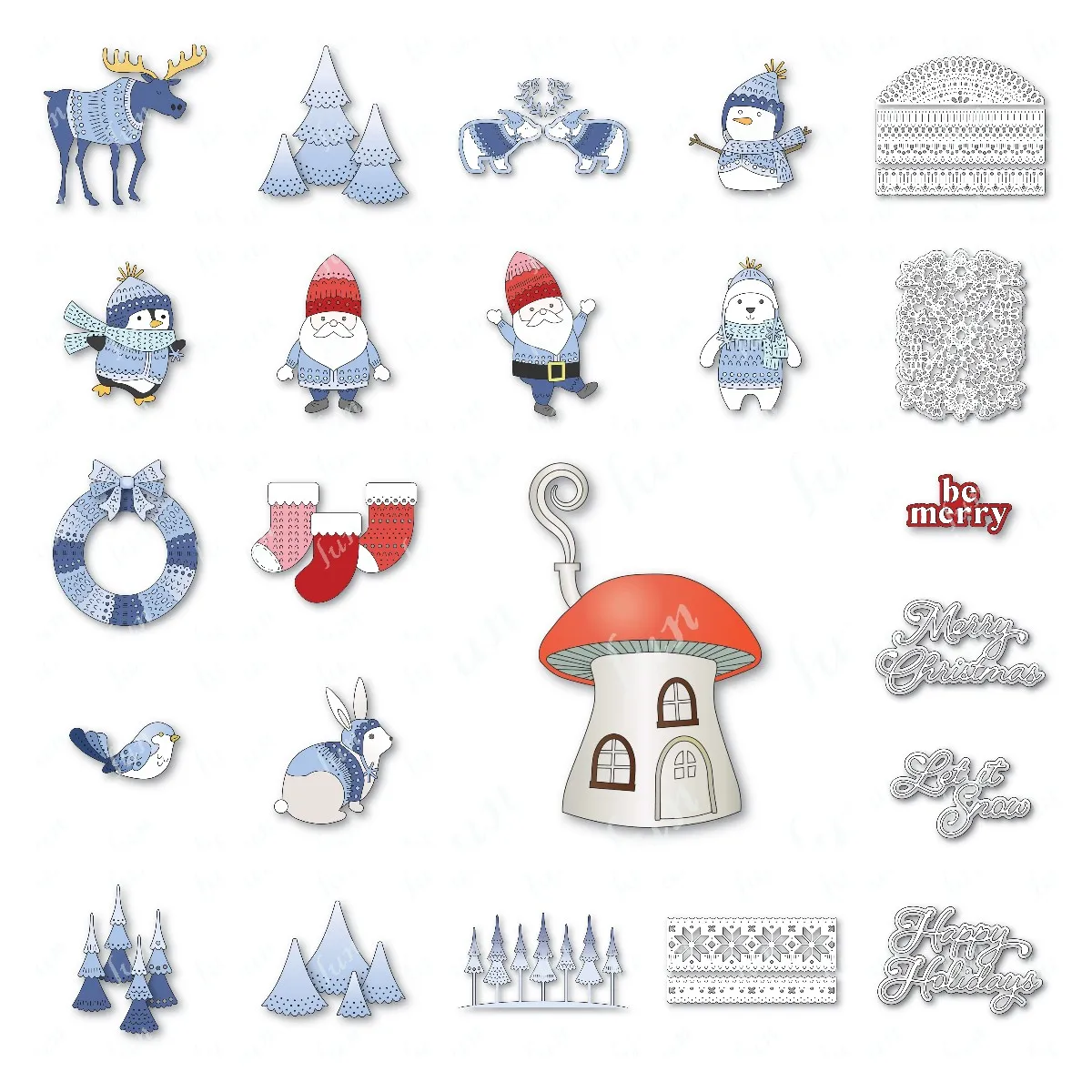 

Christmas Wreath and Bow Metal Cutting Dies for DIY Scrapbooking Crafts Die Cuts Stencils Photo Album Template Embossing Decor