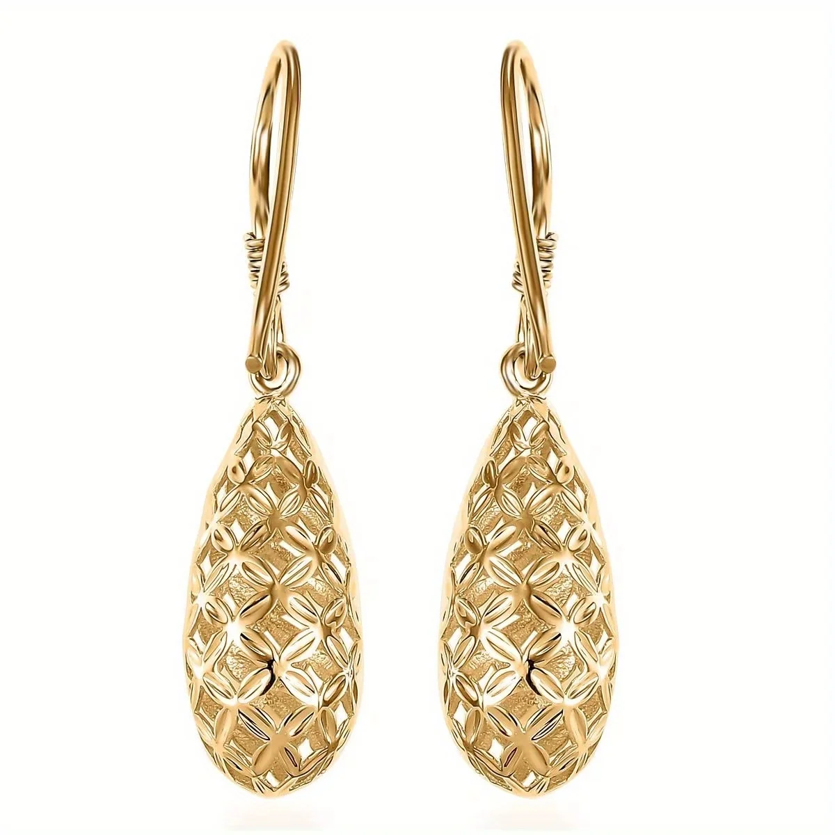Böhmischer Stil, modische, handgeschnitzte, hohle, vergoldete Ohrhänger für Damen, eleganter Vintage-Schmuck für Bankette, Accessoires, Geschenk