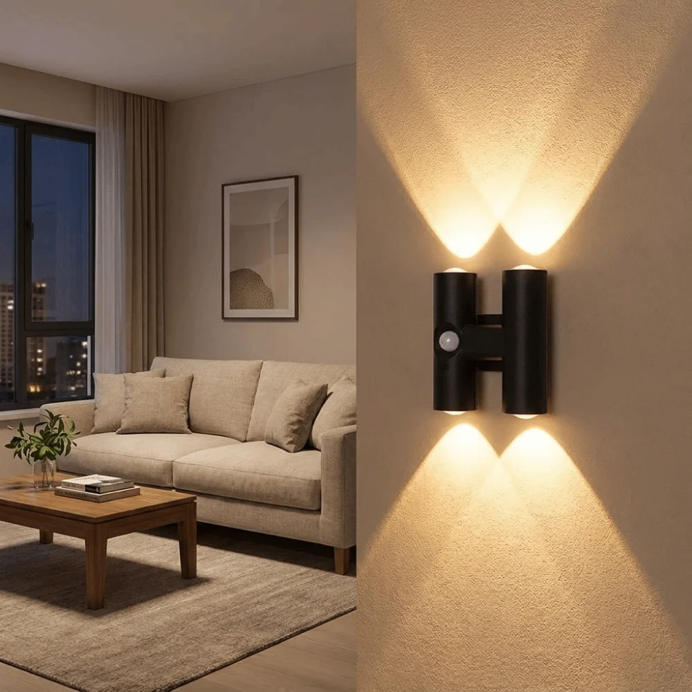 Tri Color Light/RGB Motion Sensor Night Light Smart Sensing Magnetic Suction Rechargeable Wall Light No Drilling Required