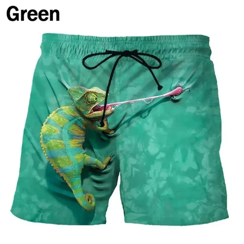 

New Funny Animal Graphic Beach Shorts For Men 3d Print Cute Pet Surf Board Shorts Beachwear Casual Quick Dry Gym Swim Trunks
