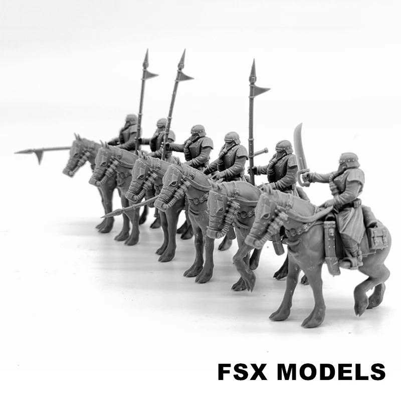 الفرسان من القوة الإمبراطورية الراتنج نموذج عدة مصغرة جمع 28 مللي متر مقياس الطاولة الحرب الألعاب شخصيات الجندي غير مصبوغ #5