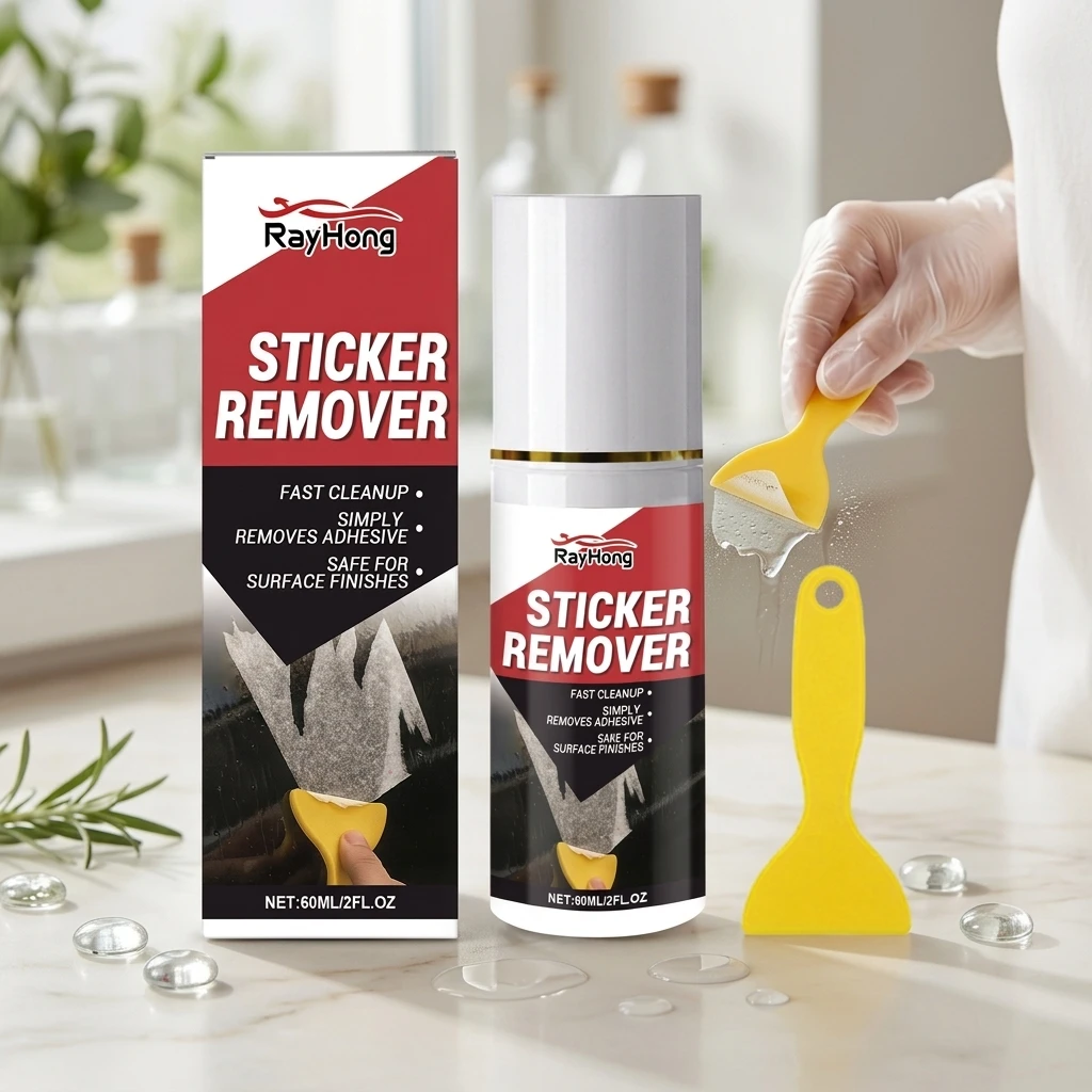 Adhesive Remover Spray Powerful Dissolves Label Sticker Residue Clean Glass Glue Decal Stains Multi-purpose Glue Remover Liquid