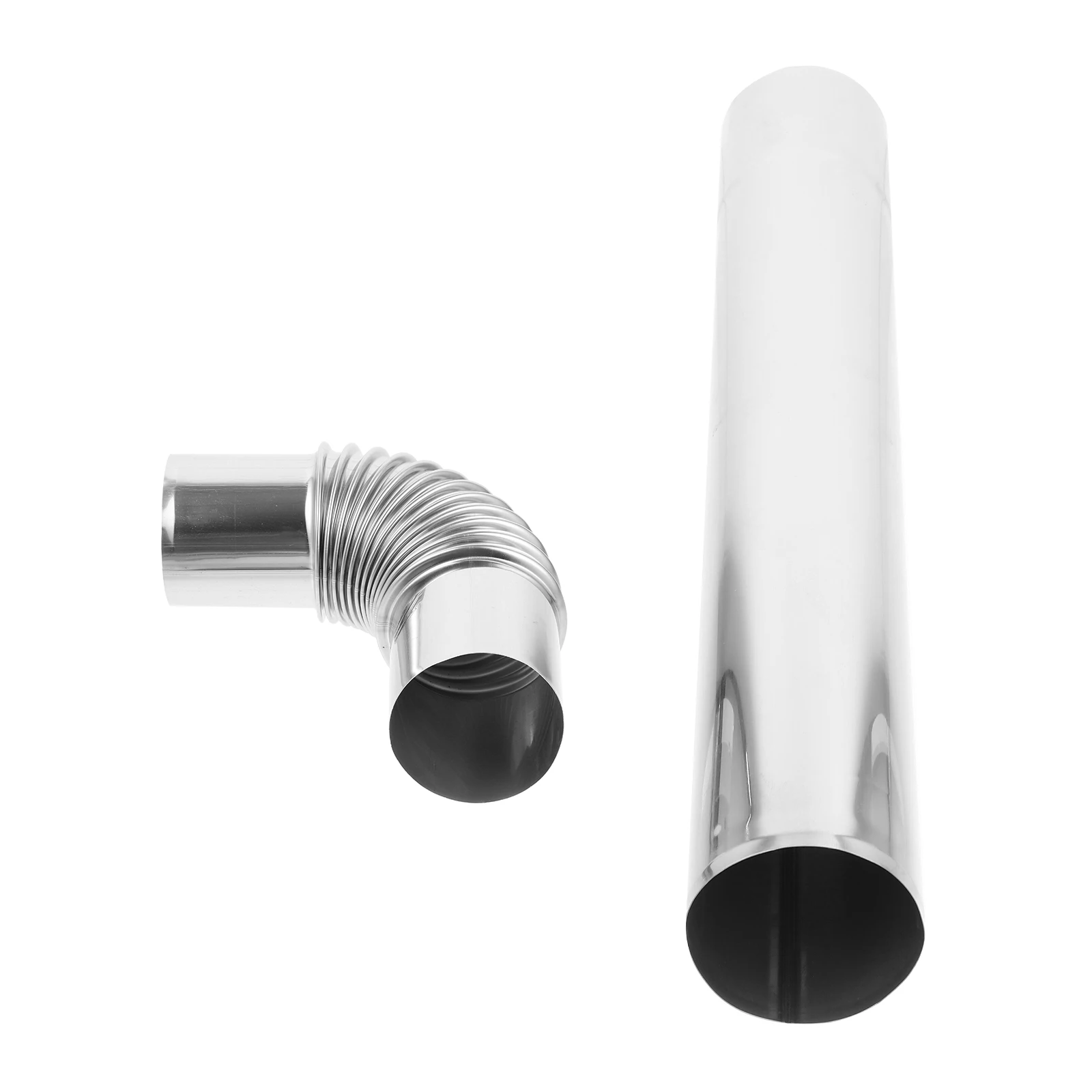 

1 set Stainless Exhaust 6cmx40cm Vent Metal Chimney Flue Chimney Flue Tube Elbow 60 Degree Adapter