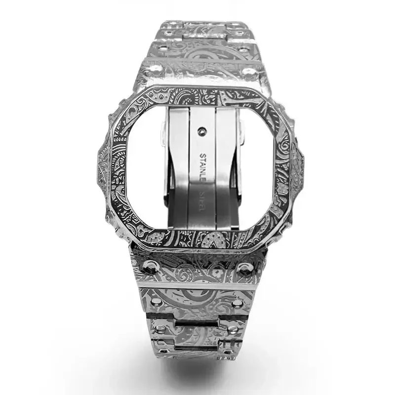 

Metal Band Watchband Case Bezel for casio DW5600 Mod Kit Retro Style GW-M5610