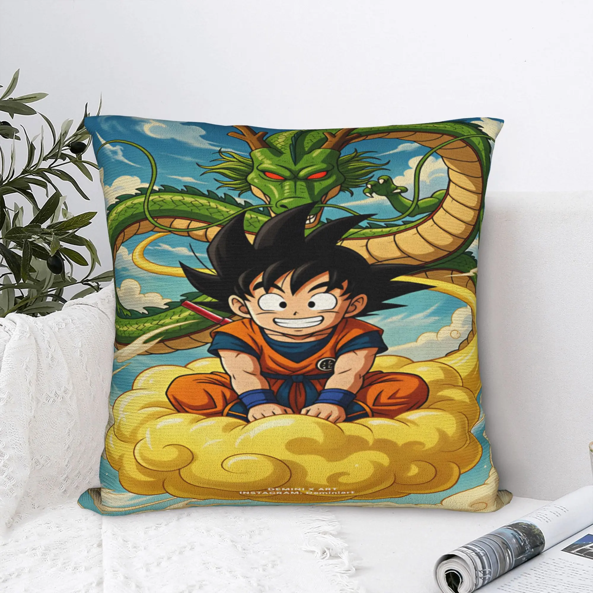 Anime D-Dragons B-Balls  Pillow Case  Soft Pillow Cover For Sofa Couch Bed Living Room Kawaii Cushion Cover