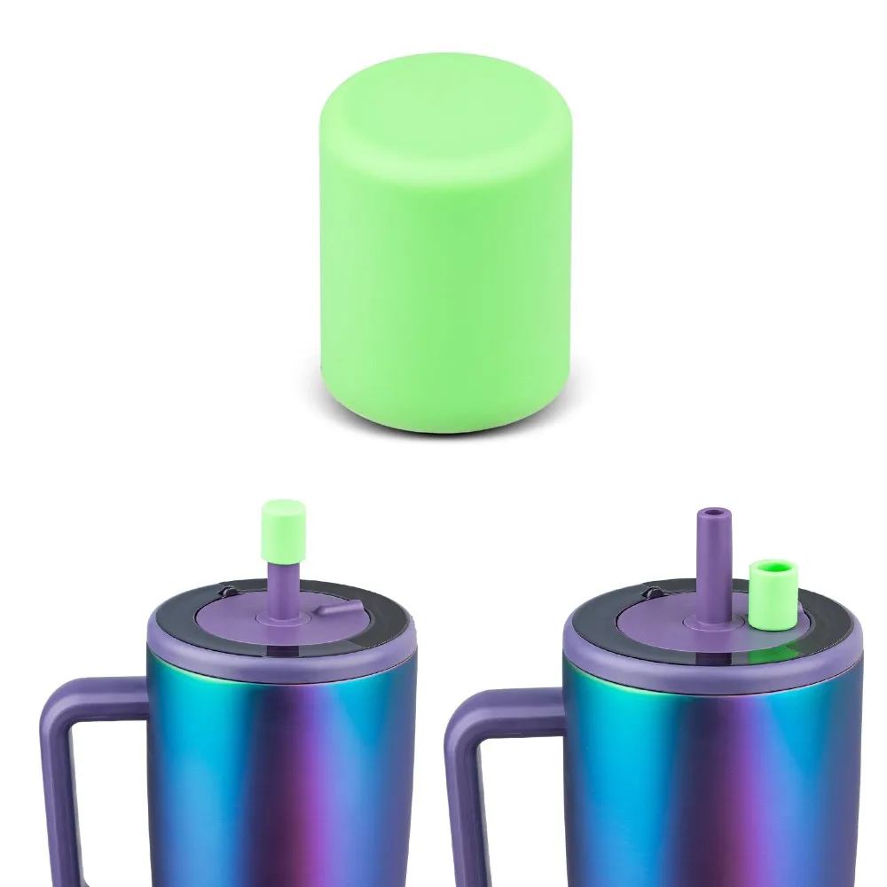 

1/2Pcs Silicone Magnetic Straw Cap Dustproof Colorful Straw Protector Leakproof 3D Straw Cover for Brumate Era/Resa Tumblers