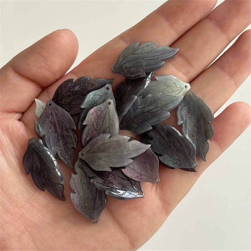 10Pcs/Lot New Retro Acetic Acid 30MM Flower Leaves Beads Petals Charm Connectors Diy Earrings Jewelry Making Resin Accessories
