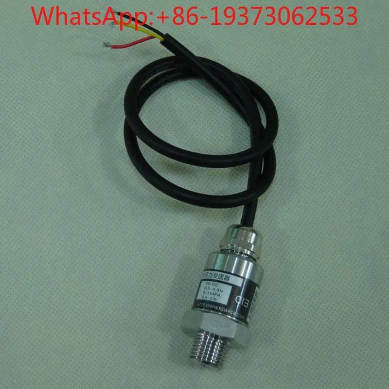 Pressure Sensor, Variable Frequency Pump Water Pressure Sensor, Three-wire Waterproof Lead Output, Range 0-1Mpa