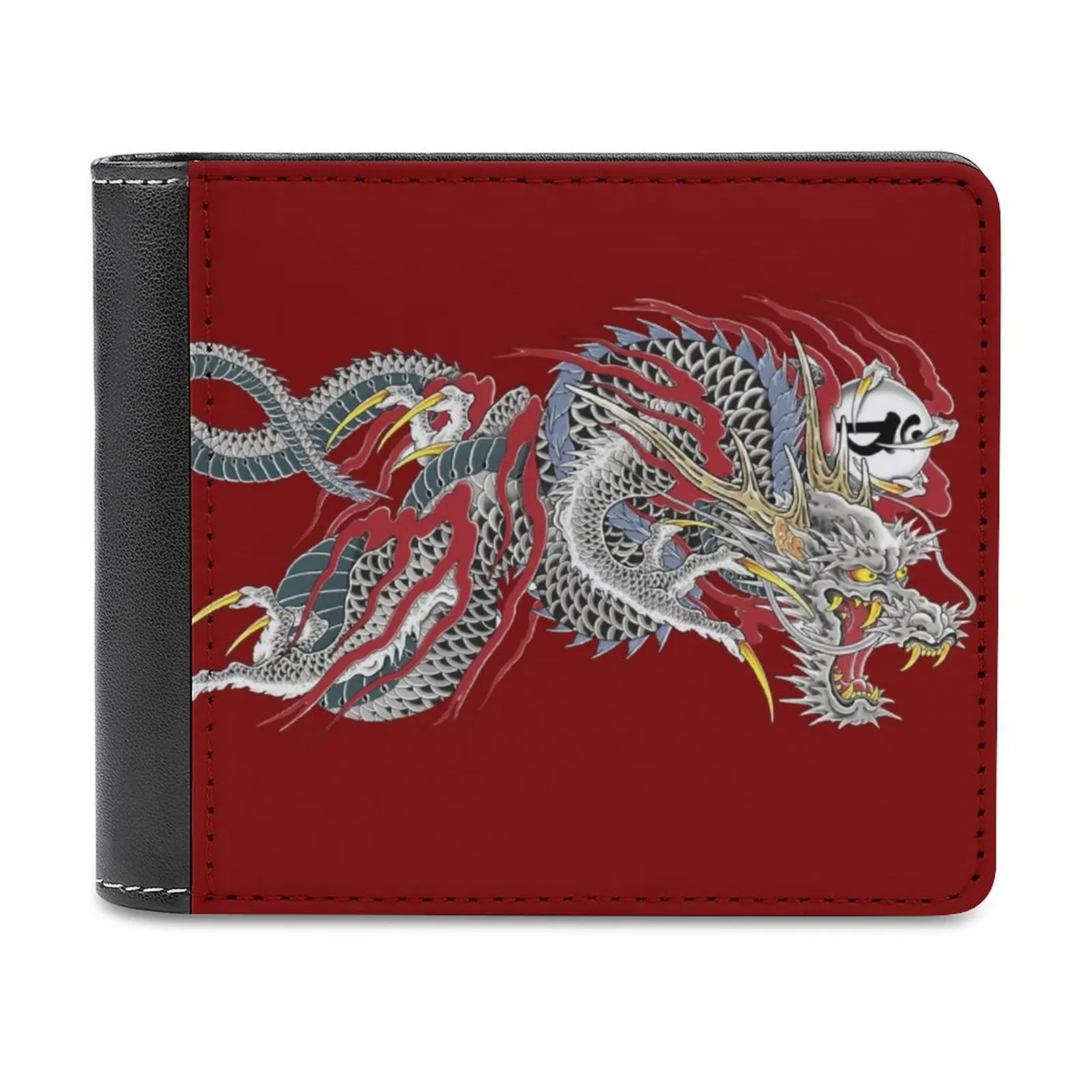

Yakuza Dragon Tattoo Деловые мужские кошельки Маленькие кошельки для денег Новый дизайн Dollar Price Top Wallet Yakuza Dragon Tattoo