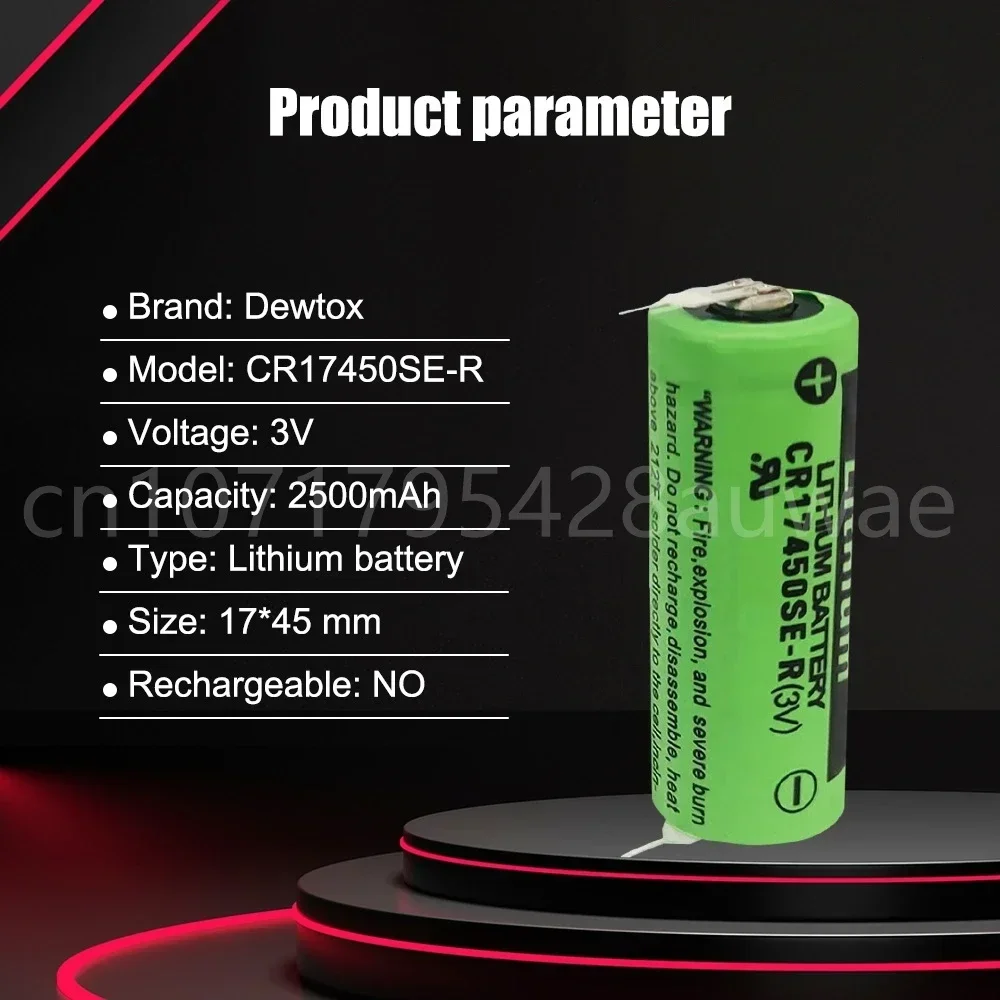 20PCS A02B-0200-K102 A02B-0200 Li-ion Batteries CR17450SE-R CR17450 CR17450SE 3V PLC Battery with Leg