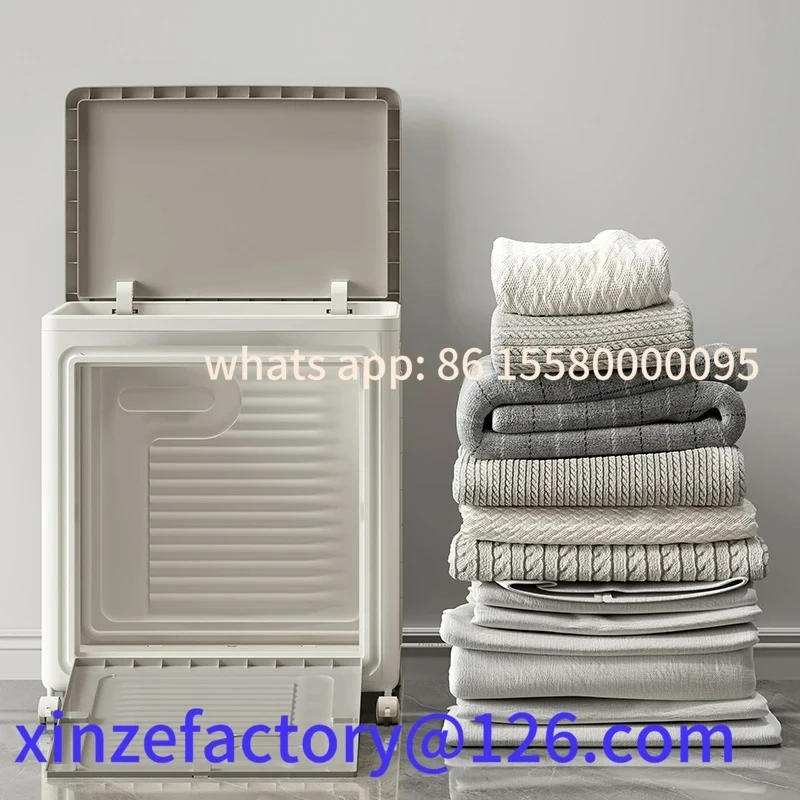 Scatola portabiancheria domestica personalizzabile da 1 pezzo con rulli Cesto portabiancheria sporco grande