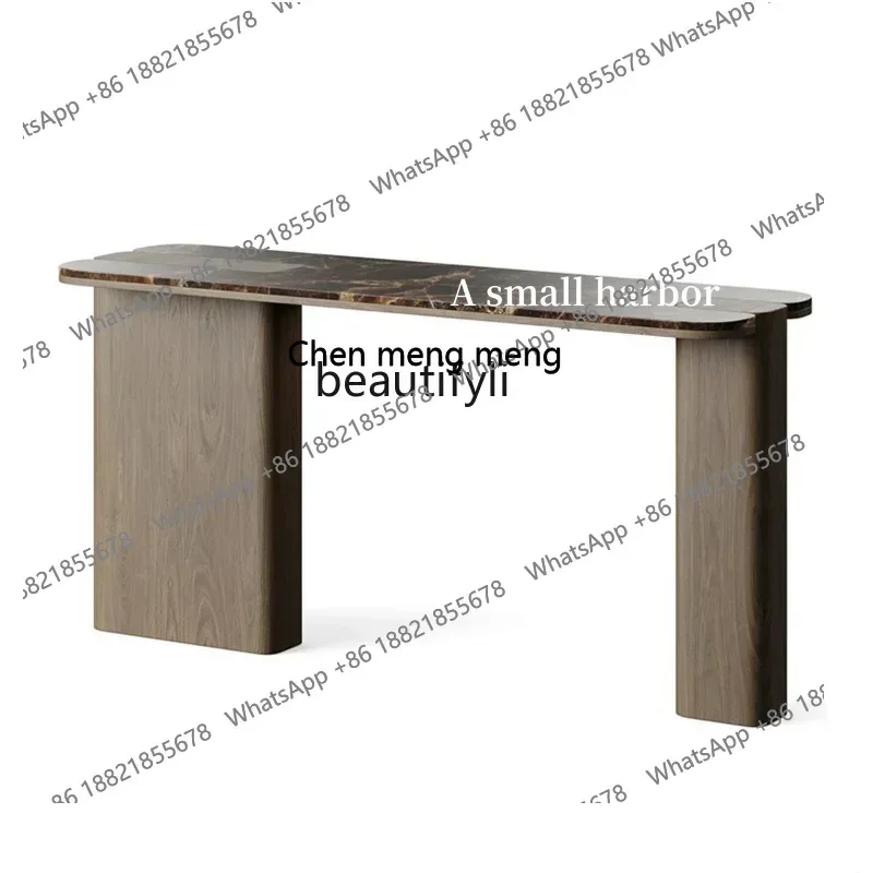D178  Modern solid wood rock slab entrance table entry end view platform aisle case decoration club, high-end furniture