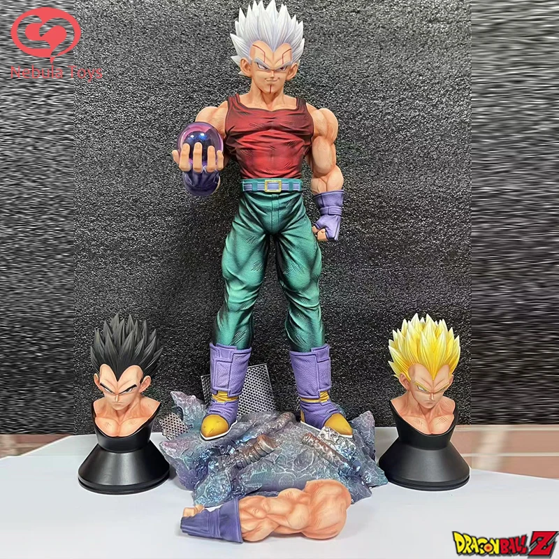 

31cm Anime Dragon Ball Figure Vegeta Figures Super Saiyan Vegeta Figurine Three Heads Vegeta Statue Model Ornament Toys Gifts