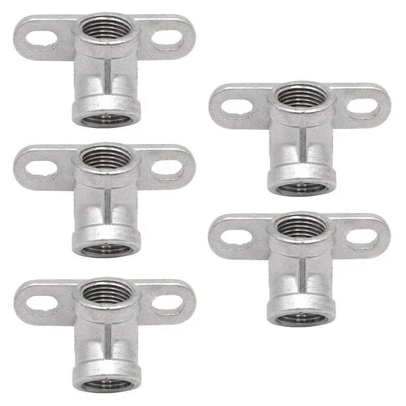 

5 Pcs Stainless Steel Thicken Pig Water Pipe Connector, Automatic Nipple Drinking System for Farm Animal Feeding Equipment