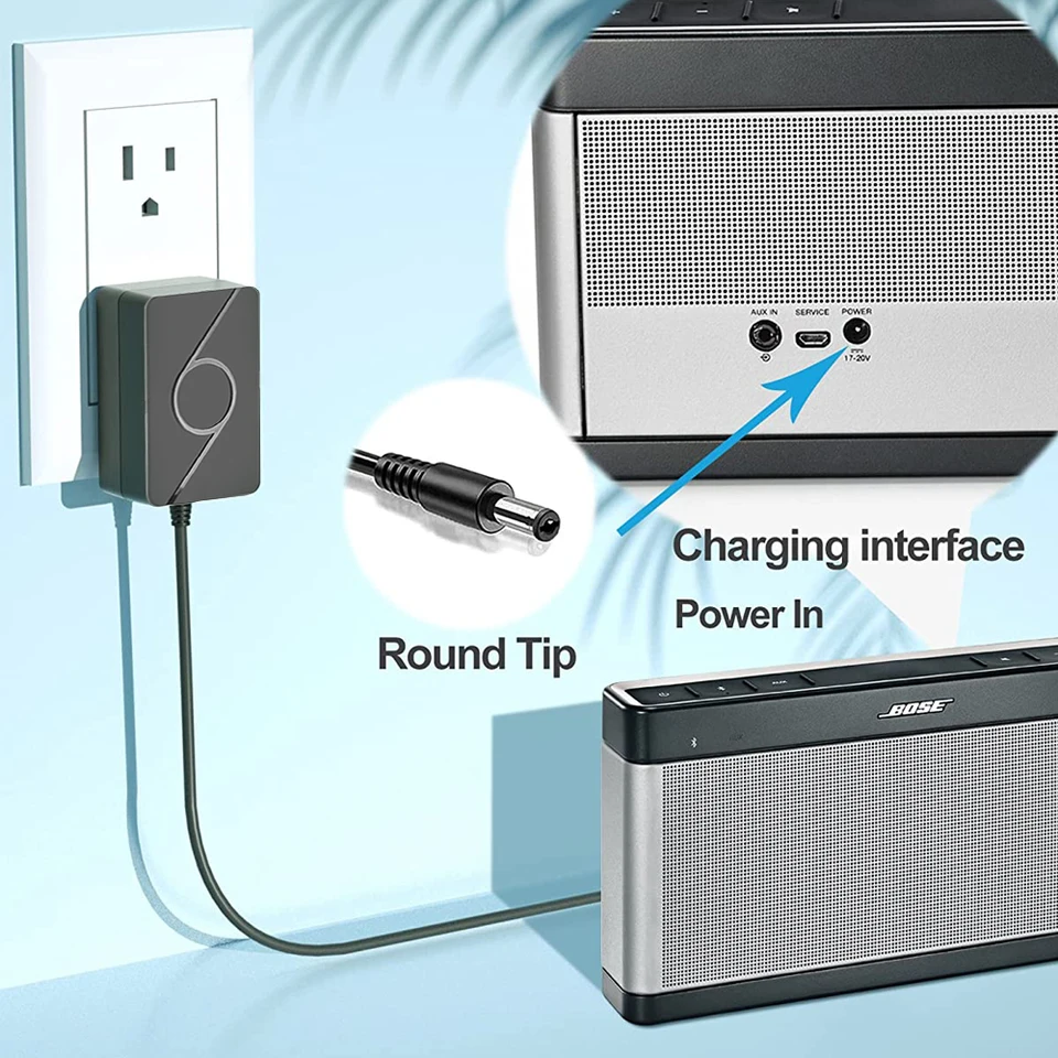 17 bose soundlink i ii iii用12v充電器1 2 3ワイヤレス携帯スピーカー