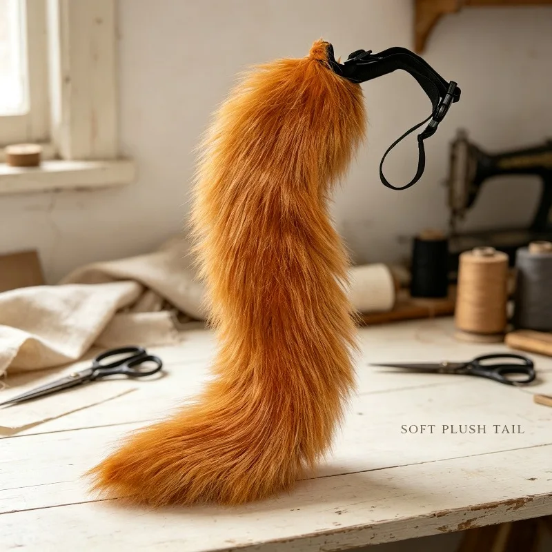 Japanese Anime Cute Tail Cosplay Accessory Kit with Adjustable Waistband Perfect for Halloween and Role-playing