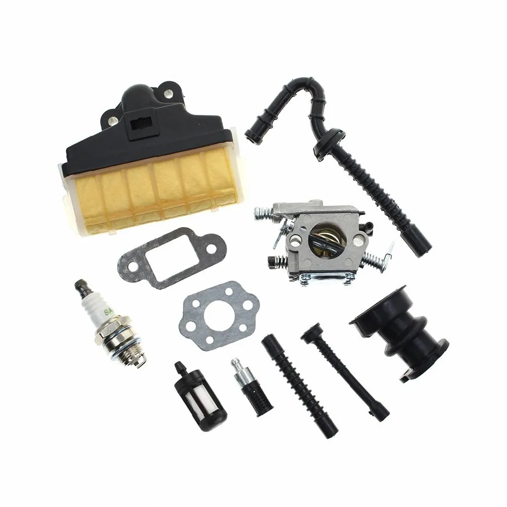 Carburetor WT-286 Rebuild Kit for Stihl 021 025 MS210 MS230 MS250 Chainsaw with Fuel Line Filter Spark Plug