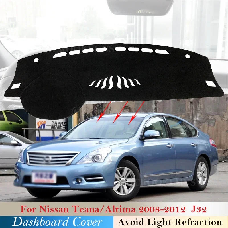 New Dashboard Cover Protective Pad for Nissan Teana Altima J32 2008 2009 2010 2011 2012 Car Dash Board Sunshade Anti-UV Carpet