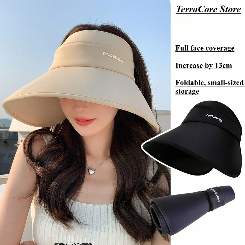The New Wraparound Large Eave Sun Hat Is A Foldable Outdoor Open-top Sun Hat for Women To Provide Shade