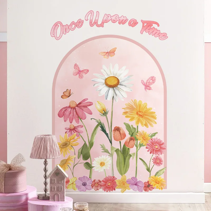 

Plant Arch Decal Headboard Wall Sticker Bohemian Style Wall Art Makeover Waterproof Mural Self Adhesive Living Room Wall Sticker