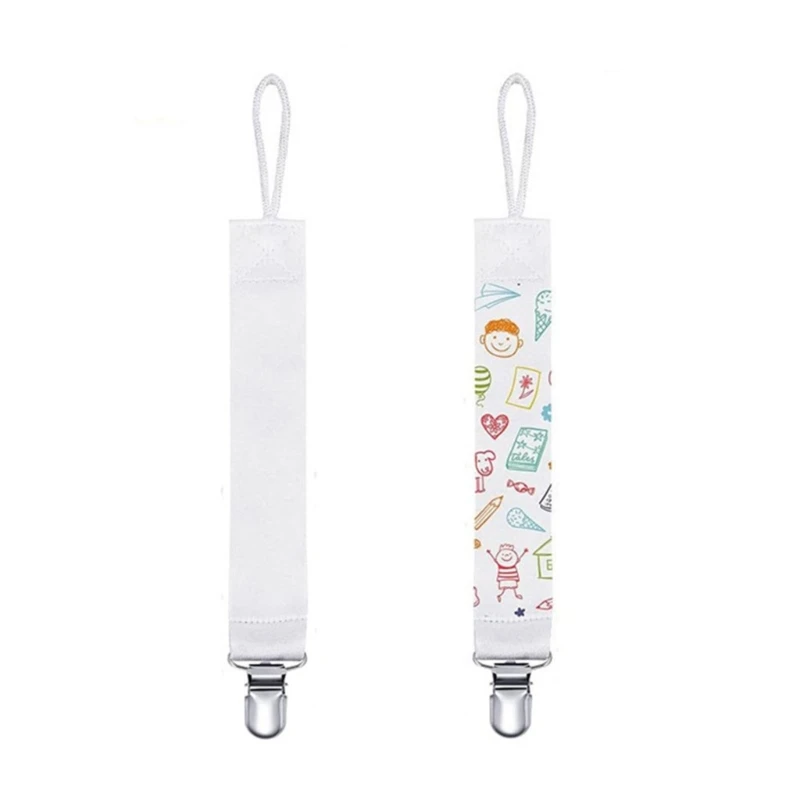 1 Piece DIY Baby Pacifier Chain Heat Transfer Pacifier Strap Anti-lost Sublimation Blank Teething Toy Lanyard Crib Hanging Decor