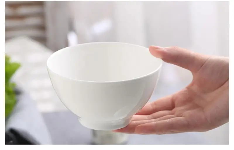 Cuenco de porcelana japonesa de 4,5 pulgadas, cuenco blanco liso para Fideos de arroz, contenedor de comida, vajilla moderna