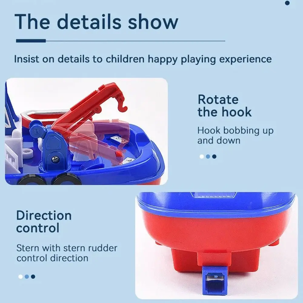 Spray Water Electric Boat Toy LED Light Rescue Boat Baby Electric Marine Fast Speed Speedboat Baby Bath Toys Children Gift