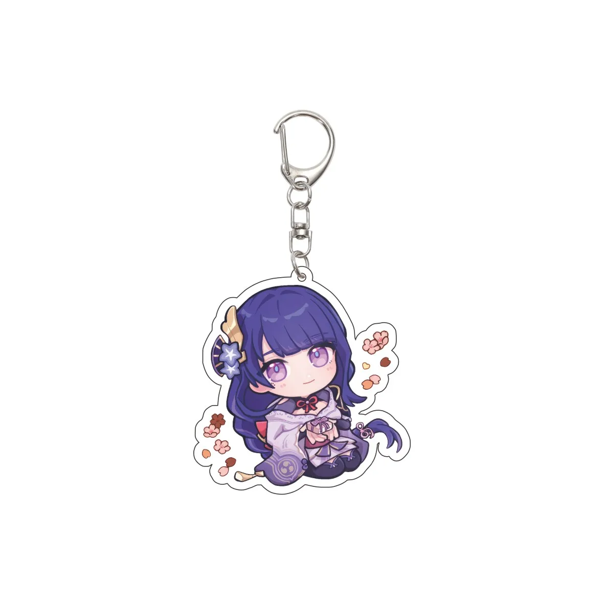 55MM Anime Genshin Impact Keychain  Beelzebul  Key Chain Acrylic Model Plate Christmas Gifts