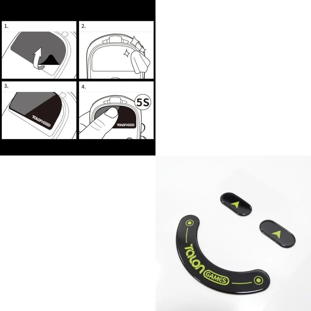 R53C Glass Mouse Feet Pads Mouse Feet Sticker for Viper V2 Rounded Curved Edges