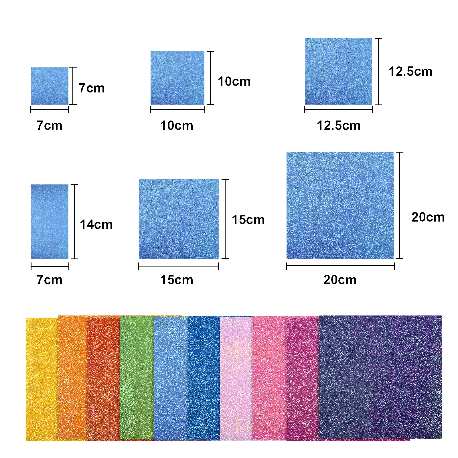 50 vellen enkelzijdig glinsterend origami-papier gemengd glanzende kleur vierkant vouwpapier scrapbooking decor doe-het-zelf accessoires
