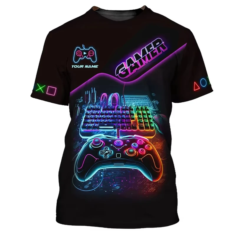 Child Game T Shirt Children Top Shirts Cool Controller Short Sleeve Korean Children's Clothes 2024 Kids Spring Clothes Tops Boys - view 2