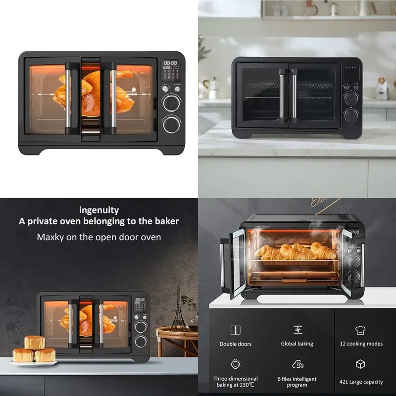 Electric Oven 42L Full Range Baking Electronic Temperature Control Air Fryer Integrated Electric Oven for Household